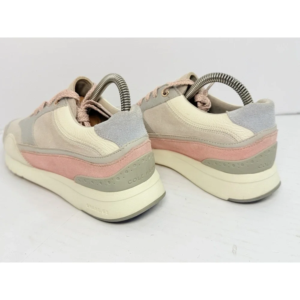 Cole Haan GrandPro Downtown Runner Women's 7.5B Gray Pink Suede Leather Sneaker